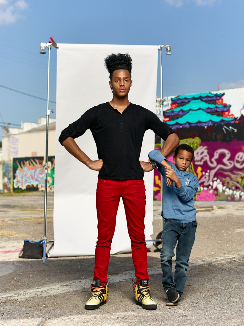 Drag Dad Superstar Tyra Sanchez and Jeremiah  |  Celebrity portrait Jeffery Salter 